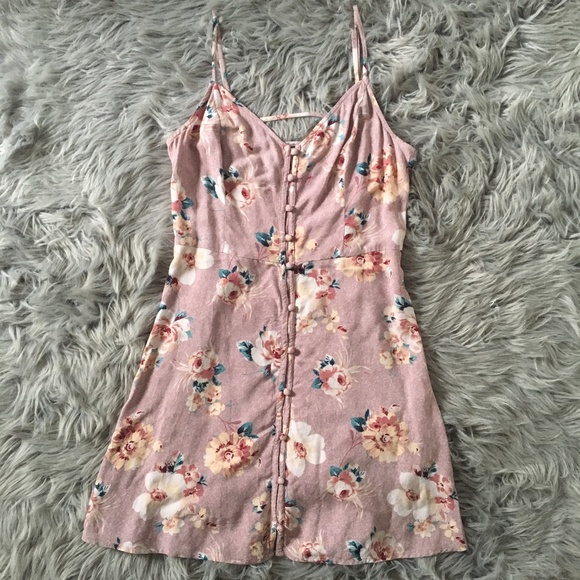 SOLD Hollister Button Front Floral Dress - Picture 4 of 7